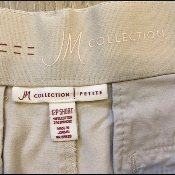 JM Collection 12 P Short Tan Pants - Picture 3 of 6